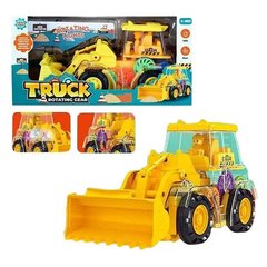 Іграшка Трактор із прозорим корпусом із підсвічуванням та звуком Truck Rotating Gear Жовтий 15319 фото