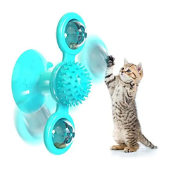 Іграшка для кота інтелектуальна Спиннер Бірюзовий 7181 фото