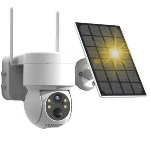 Камера видеонаблюдения PTZ уличная с солнечной панелью WiFi TQ2 ICSEE с солнечной панелью Белая 20087 фото