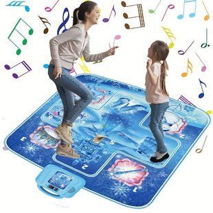 Килимок танцювальний з музикою та підсвічуванням Dancing Playmat 2221-4 Блакитний 32267 фото