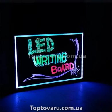 Світлодіодна led дошка для малювання FLUORECENT BOARD 40*60 см з фломастером 10037 фото