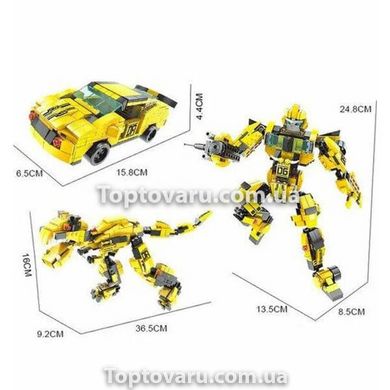 Трансформер конструктор робот-динозавр Жовтий 7855 фото