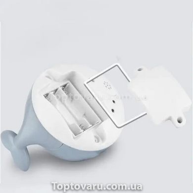 Іграшка для ванної Кит із фонтаном і підсвіткою, 9 см Сірий 8906 фото