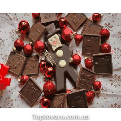 Картина за номерами Strateg ПРЕМІУМ Шоколадні подарунки розміром 40х50 см (GS255) GS255-00002 фото