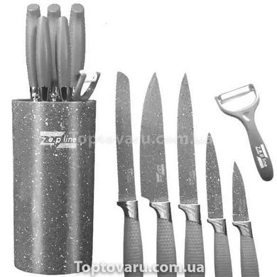Набір ножів на підставці 6 предметів Zepline ZP-046 14746 фото