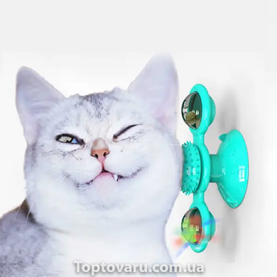 Іграшка для кота інтелектуальна Спиннер Бірюзовий 7181 фото