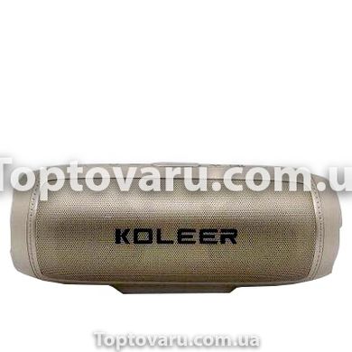 Портативна Bluetooth колонка Koleer S1000 Золота 6727 фото