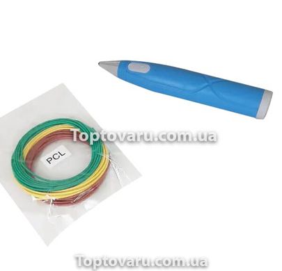 3D ручка для малювання 3D pen 6-1 Блакитна 8612 фото