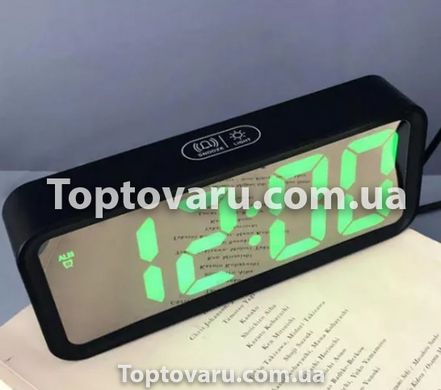 Часы настольные DT-6508 зеркальные с будильником и термометром 6278 фото