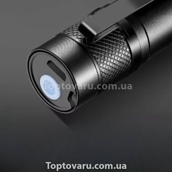 Ручний світлодіодний туристичний LED ліхтар із бічним світлом Charging Flashlight Чорний 24708 фото