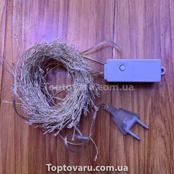 Гирлянда роса линейная Мишура пушистая  20м 600LED 220V 4529 YL20 AND 61-1 Серый провод, мультиколор 31142 фото