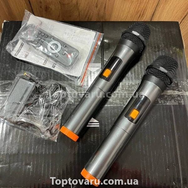 Колонка з мікрофонами, колесами та ручкою Bluetooth Wireless Speaker TTD-1209 Чорна 32887 фото