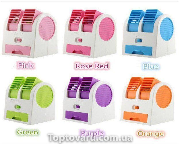 Настольный мини кондиционер Conditioning Air Cooler USB голубой 334 фото