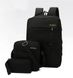 Набор для прогулок Backpack 3 в 1 (рюкзак, сумка, клатч) Черный 3447 фото 4