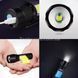 Ручний світлодіодний туристичний LED ліхтар із бічним світлом Charging Flashlight Чорний 24708 фото 4