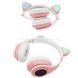 Беспроводные наушники Bluetooth с кошачьими ушками LED СXT-B39 CATS Розовые 18154 фото 4