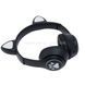 Беспроводные Bluetooth наушники с кошачьими ушками MZ 023 Черные 21707 фото 6