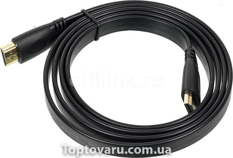 Кабель відео HDMI - HDMI 1.5 м плоский шнур 519 фото