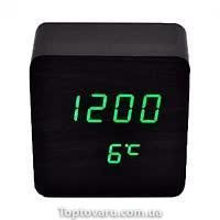 Часы VST настольные электронные с будильником и термометром Зелёная подсветка 6285 фото