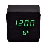 Часы VST настольные электронные с будильником и термометром Зелёная подсветка 6285 фото