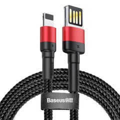 Кабель Baseus Cafule Cable(Special Edition)USB For iP 1m Red+Black CALKLF-G91-00001 фото