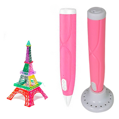 3D ручка для рисования 3D pen 6-1 Розовая
