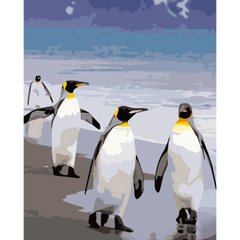 Картина по номерам Strateg ПРЕМИУМ Пингвины размером 40х50 см (GS696) GS696-00002 фото