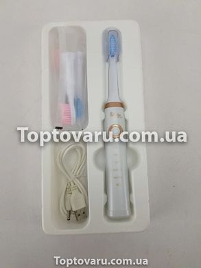 Електрична зубна щітка Shuke з 4-ма насадками Біла 4560 фото