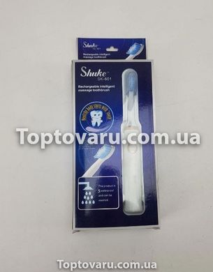 Електрична зубна щітка Shuke з 4-ма насадками Біла 4560 фото