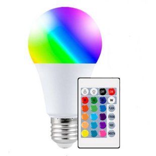 Лампочка з пультом RGB E27 Induction lamp HA-116 22313 фото