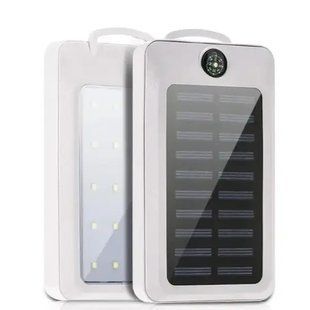 Power bank 50000mAh с солнечной панелью Viaking N2 Белый 12340 фото
