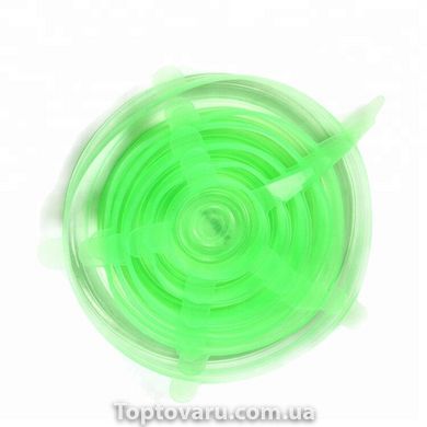 Силіконові універсальні кришки Super stretch silicone lids зелені 786 фото
