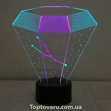 Настольный 3D светильник Алмаз 3070 фото