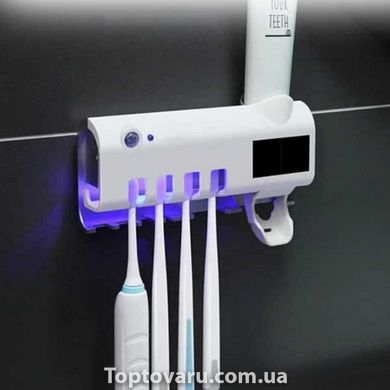 Диспенсер для зубної пасти та щіток автоматичний Toothbrush sterilizer з УФ-стерілізак 2813 фото