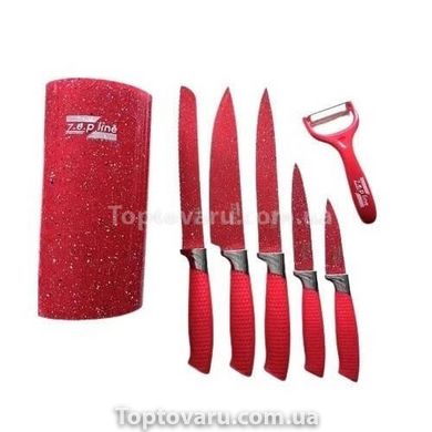 Набір ножів на підставці 6 предметів Zepline ZP-046 14747 фото