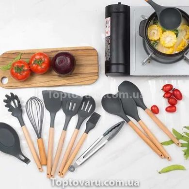 Набір кухонного приладдя 12 предметів Kitchen Set Чорний 10708 фото