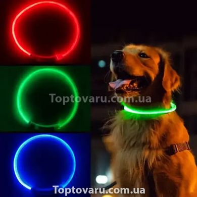 Универсальный светящийся ошейник для собак Trox TR-50 Зеленый 11559 фото