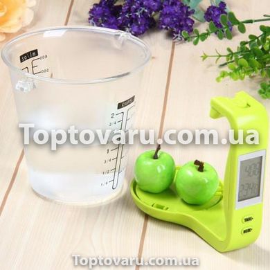 Электронный мерный стакан с весами для кухни Cup with Measuring Зеленый 4771 фото