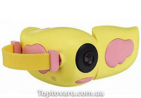 Детский фотоаппарат - видеокамера Kids Camera птичка Желтый 2742 фото