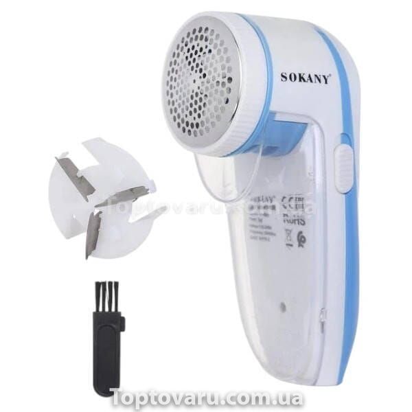 Машинка аккумуляторная для удаления катышков и ворса Sokany SK-881 Белая с голубым 24588 фото