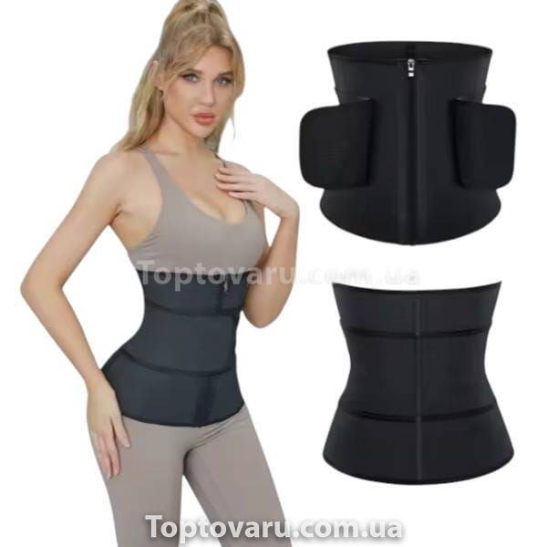 Потяг для схуднення, що стягує Waist training corset Чорний XL 22549 фото