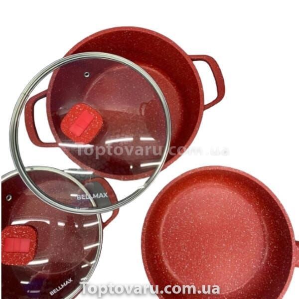 Набір посуду 9 предметів Bellmax Cookware Set BM-152 Червоний 19957 фото