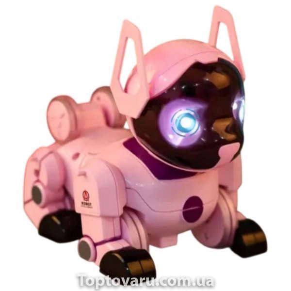 Робот-цуценя інтерактивний Smart Puppy Z105 із сенсорним керуванням, звуком та підсвічуванням Рожевий 38058 фото