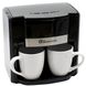 Кофеварка капельная Domotec MS-0708 на 2 чашки 500Вт Черная 6337 фото 1