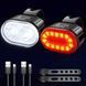 Велокомплект аккумуляторный фонарь + STOP ZH-078-2LED Черный 23589 фото 1