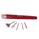 Домашній портативний фрезер ручка для манікюру та педикюру з набором фрез Flawless Salon Nails Червоний 8598 фото 1