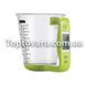 Електронний мірний стакан з вагами для кухні Cup with Measuring Зелений 4771 фото 4