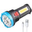 Фонарь ручной JX-1506В Черный с голубым 32623 фото