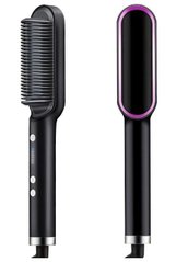 Гребінець-випрямляч Hair Straightener HQT-909 B з турмаліновим покриттям Чорний 4472 фото