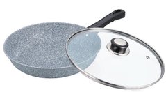 Сковорода глибока з антипригарним гранітним покриттям з кришкою 24*7см BN-518 5225 фото